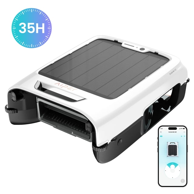 Aiper EcoSurfer M2 Solar-Powered Automatic Robotic Pool Skimmer with APP Support & Smart Obstacle Avoidance