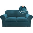 thumbnail image 1 of Modern Velvet Plush 4 Piece High Stretch Sofa Slipcover Furniture Protector Form Fit Luxury Thick Sofa Cover, Machine Washable, 1 of 6