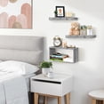 thumbnail image 4 of Sorbus Floating Shelves for Wall Set of 3 - Bathroom Shelves for Wall Storage, Over Toilet, Bedroom, Farmhouse, Wall Decor - 2 Floating Shelves with Invisible Brackets & 1 Rectangular Box, 4 of 7