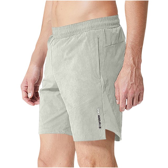 ohmzyzo Men's Quick Dry Athletic Shorts Casual Elastic Waist Short with Pockets Summer Lightweight Running Workout Clothes