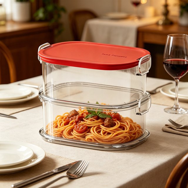 Plastic Food Storage Containers for Kitchen | Transparent Airtight Square Containers for Snacks Dried Goods | Keep Cereal Coffee Beans and Pulses Fresh | Stackable Fridge and Pantry Organizer Bins