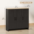 thumbnail image 3 of HOMCOM Buffet Moderne avec Tablettes Ajustables Noir, 3 of 10