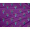 thumbnail image 4 of oneOone Polyester Lycra Fabric Floral & Flying Swan Block Print Sewing Fabric BTY 56 Inch Wide, 4 of 4