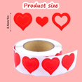 thumbnail image 2 of 500 Pcs 1 Inch Heart Shaped Tanning Stickers, Self Adhesive Sunbathing Body Stickers for Tanning Beds, 2 of 4