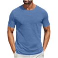 thumbnail image 1 of Besolor Men's Summer T-Shirt Short Sleeve Classic Crew Neck Tee Shirts Casual Solid Color Basic Tops, 1 of 5