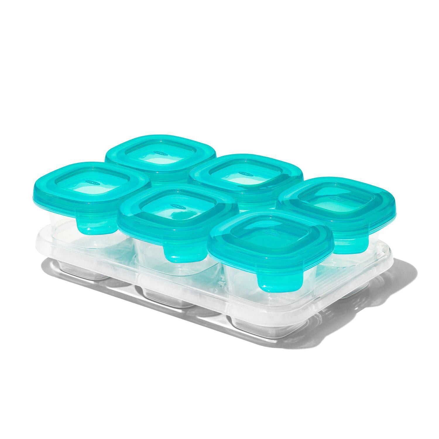 OXO Tot - Blocs pour Bébé en Silicone - Contenants de Conservation pour Congélateur - Sarcelle