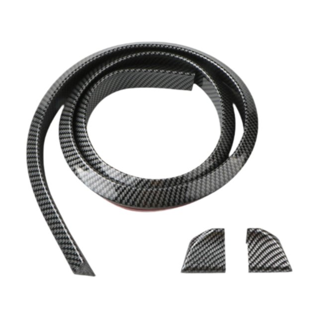 Miulika Car Rear Spoiler Roof Lip Kit Easy to Install Auto Accessory Spoiler Tailfin 4.5cm Carbon Fiber