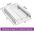 thumbnail image 2 of Hold N' Storage Pull Out Cabinet Organizer Sliding Drawer Kitchen Storage 14”W x 21”D, 2 of 8
