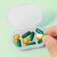 thumbnail image 4 of Clearance! Gspmoly Vitamin Organiser Compact and Portable Three Compartments Vitamin Box Morning Noon and Night Divided Vitamin Storage Box Transparent Clearance, 4 of 6