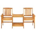 thumbnail image 2 of vidaXL Garden Chairs with Tea Table and Cushions Solid Acacia Wood, 2 of 5