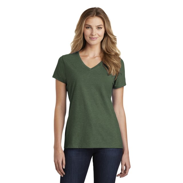 Port & Company Lot de 3 T-Shirts Col en V pour Femmes, Multipack (Taille TP - 4TG)