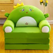 MesaSe Cushion Plush Sofa Back Armchair 2-in-1 Foldable Sofa Cute Cartoon Lazy Sofa Flip-out Sofa Without Inner PP Cotton Suitable For Children and Adults Bedroom and Living Room A