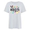 thumbnail image 4 of RKSTN Hauts pour Femmes Décontracté Été Ample Grande Taille Imprimé Graphique Lapin de Pâques Blouse Mode Col Rond Manches Courtes T-shirt, 4 of 4