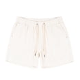 thumbnail image 1 of Sentmoon Mens Corduroy Shorts Lightweight Elastic High Waist Bathing Suit Straight Drawstring Solid Color 2025 Summer Athletic Shorts with Pockets Athletic for Leisure Wear White S, 1 of 2