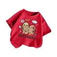 thumbnail image 2 of LYHaoo T-Shirt à Manches Courtes Décontracté Ample pour Filles, Col Rond, Imprimé à Motif d'Animaux de Dessin Animé, T-Shirts à Col Rond Tailles 4-6 Ans, 2 of 3