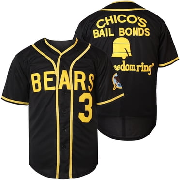 Bad News Bears #12 Tanner Boyle Movie 1976 Chico's Bail Bonds Baseball Jersey (Medium, 3 Black)