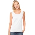 thumbnail image 1 of Hanes Débardeur en Coton à Fines Côtes pour Femmes, P, Blanc, 1 of 2