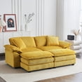 thumbnail image 1 of Large modular combination sofa,Comfortable Cloud Sofa,Modern style sofa,Suitable for use in the living room,Yellow, 1 of 14