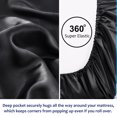 thumbnail image 4 of Unique Bargains Satin Silk Fitted Bed Sheet with Deep Pocket Ultra Luxury Smooth, 4 of 7
