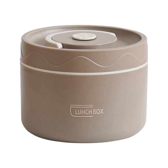 Stainless Steel Insulated Lunch Box with Double Lid 600ml Thermal Food Container for Office, Microwave Safe, Leakproof Design