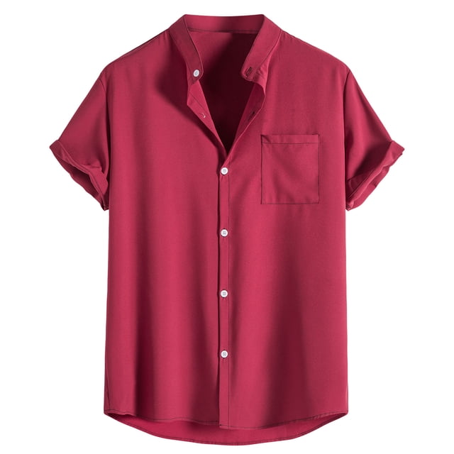 Birdeem Chemise Décontractée à Manches Courtes pour Hommes