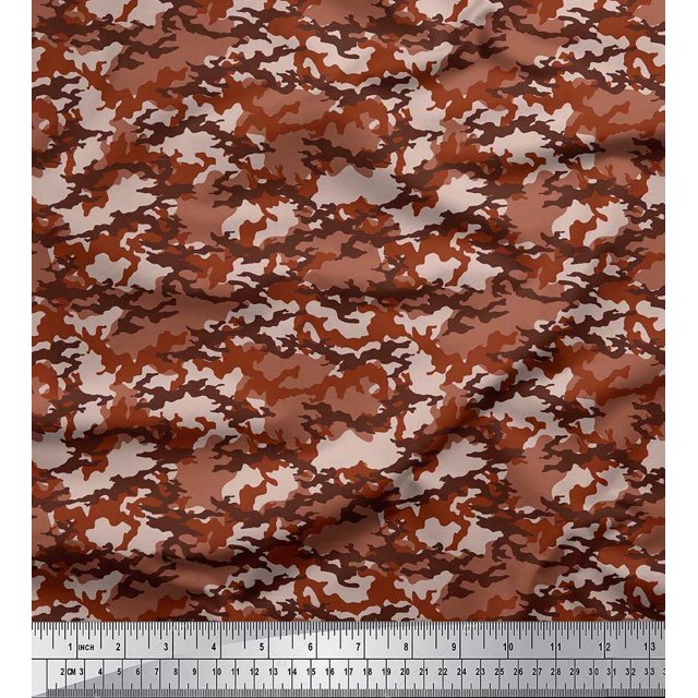 Soimoi Viscose Chiffon Fabric Two Tone Camouflage Decor Fabric Printed Yard 42 Inch Wide