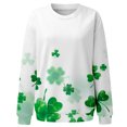 thumbnail image 4 of QIPOPIQ Chandails à Manches Longues pour Femmes T-Shirts de la Saint-Patrick T-Shirt Trèfle T-Shirt Vert T-Shirt Tunique Col Rond Hauts Amples Chandail T-Shirts de Vacances T-Shirts Graphiques Offres, 4 of 5