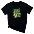 thumbnail image 4 of T-shirts de la Saint-Patrick pour Femmes Mode Col Rond Imprimé Manches Courtes T-shirt Décontracté Ample Hauts Saint-Patrick, 4 of 6