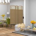 thumbnail image 2 of HOMCOM 5.6ft Folding Room Divider, Freestanding Privacy Screen for Bedroom, 2 of 10
