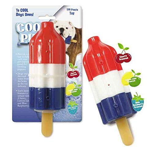 Cool Pup Jouet pour Chien Fusée Pop Crème Glacée en Forme de Popsicle Eau Glacée Jouets d'Été, Mini