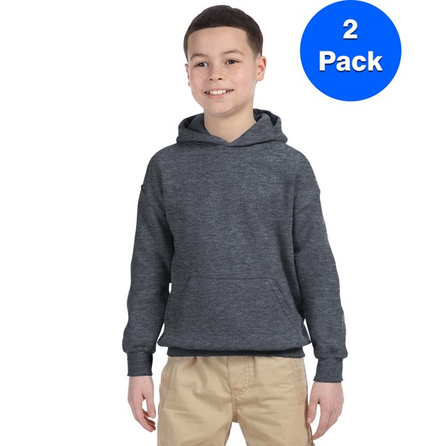Gildan Sweat à Capuche Mélange Lourd 50/50 pour Jeunes - G185B (Lot de 2)