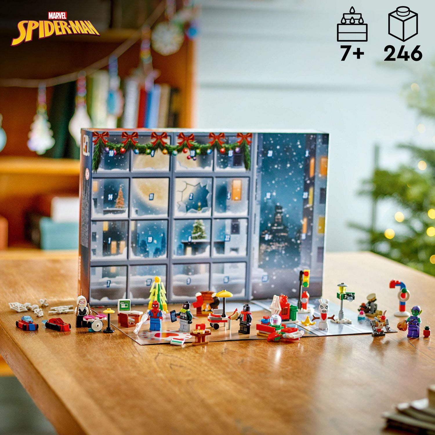 LEGO Super Heroes Marvel Le calendrier de l'Avent Spider-Man 2024 76293 Ensemble de construction (246 pièces)
