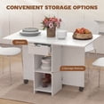 thumbnail image 4 of HOMCOM Foldable Dining Table, Drop Leaf Table with Storage for Kitchen, 4 of 10