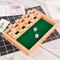 thumbnail image 2 of Shut The Box Wooden Mathematic Traditional Pub Board Dice Game Travel 4 Players, 2 of 6