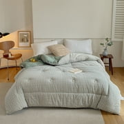 Wzzjkit Thickened Spring and Fall Comforter - Warm and Lightweight - Soft and Breathable Hotel Quality Comforters Queen Size - Cozy Oversized Bedding Twin Comforter 59x78in