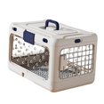 thumbnail image 1 of S SERENABLE Folding Puppy Crate Cat Transport Box Transparent for Traveling Foldable Portable Dog Kennel Cat Travel Cage for Puppy Rabbit White, 1 of 9