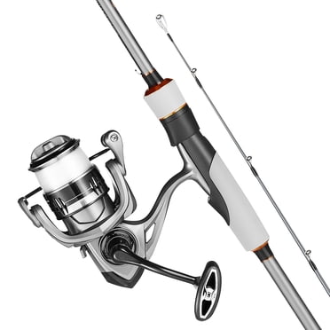 KFFKFF Rod and Fishing Reel Combo, IM6 Carbon Fiber Spinning Rod and Reel Combo, Bass Fishing Pole with 6.5 ft Two-Piece Rods, 7+1 Ball Bearings, EVA Handle