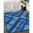 thumbnail image 3 of Ahgly Tapis Rectangulaire Lavable en Machine Intérieur Bleu Ciel Profond, 5 Pieds x 7 Pieds, 3 of 7