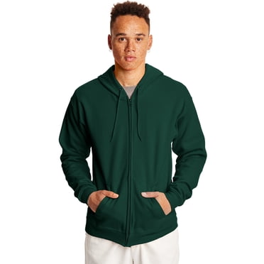 Hanes Mens ComfortBlend EcoSmart Full Zip Hoodie, S, Deep Forest