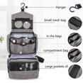 thumbnail image 4 of Makeup Bag Portable Hook Design Polyester Multiple Compartments Travel Cosmetic Organizer for Women, 4 of 10