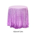 thumbnail image 3 of Fridja Nappe Ronde à Paillettes de 48 Pouces, Nappe Formelle Unie Réutilisable et Infroissable à Paillettes pour Décorations de Douche Nuptiale, Anniversaire, Mariage, Dessert, Banquet, Noël, Violet, 3 of 5
