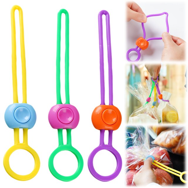 Food Bag Clips with Hanging Hook, Grip Quick Release Bread Bag Sealing Clips, Ties Sealer for Potato Chips Variety Pack Bag Snack Bags Cereal Earth Friendly Packaging Eco Pac Bags, 1 Pcs, 6.37"