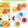 thumbnail image 3 of Suction Cup Spinner Toys for Toddlers 1-3 – 3-Piece Sensory Spinning Tops Set for Bath, Highchair & Table – Fun Fine Motor Skill Development, 3 of 5