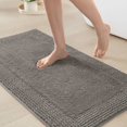 thumbnail image 5 of 24x60" 100% Cotton Tufted 3000 GSM Reversible Bath Rug Charcoal, 5 of 5