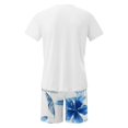 thumbnail image 4 of Weiqiqre Ensemble Décontracté 2 Pcs pour Homme, T-Shirt à Manches Courtes Graphique et Short de Survêtement à Taille à Cordon, 4 of 5