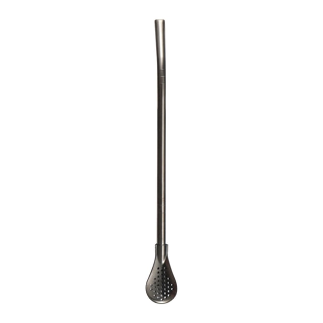 XZNGL Stainless Steel 304 Detachable Straw Colander Tea Leaking Juice Residue Spoon Milk Tea Coffee Stirring Spoon