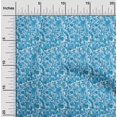 thumbnail image 1 of oneOone Polyester Spandex Medium Blue Fabric Florals Craft Projects Decor Fabric Printed By The Yard 56 Inch Wide-D7U, 1 of 4