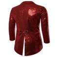 thumbnail image 3 of Men‘s Suit Shiny Sequins Turn-Down Collar Prom Swallow-Tailed Tuxedo, 3 of 5