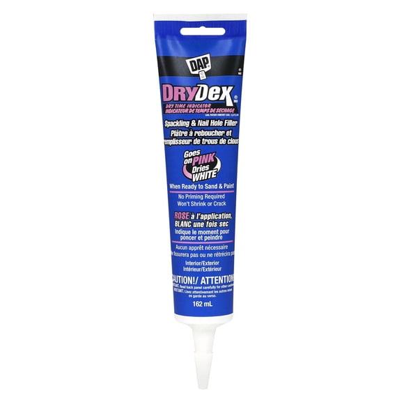 DAP DryDex Spackling with dry time indicator, 237ml, Pink, 1 Squeeze Tube