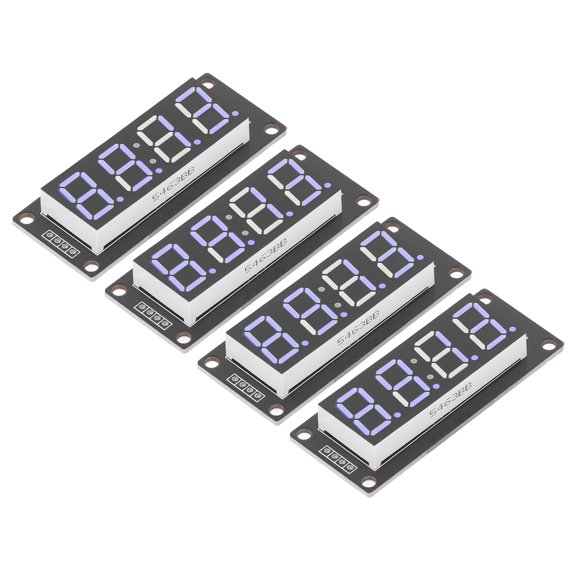 TM1637 Module, PCB Board 5V 0.56in Accurate Wiring 4 Digit Digital LED Display Tube 2 Pin I O With Pin Header For DIY Green MRA041A,White MRA041B,Blue MRA041C,Red MRA041D,Yellow